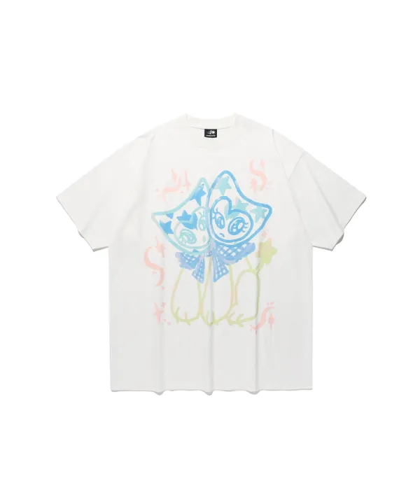 watercolor dolls big big tee[white]