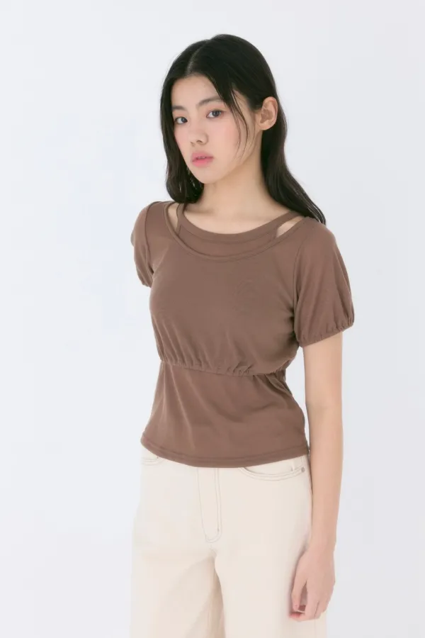 HALTER LAYERED TOP (4color)