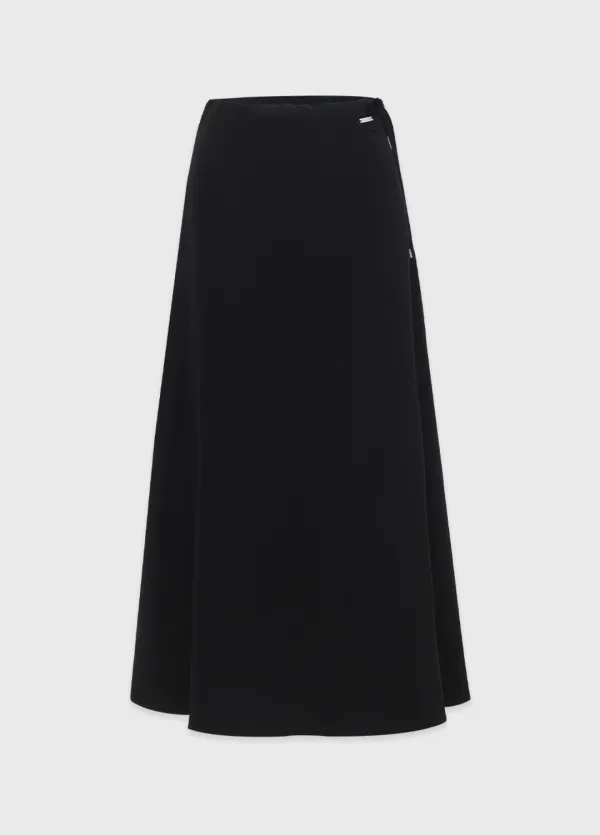  [25-36]  Davidin String Flare Skirt  다비딘 스트링 플레어 스커트 (여름-여름하객-하객룩-격식룩-미팅룩-데일리룩-출근룩-오피스룩-데이트룩-롱스커트-플레어스커트-여름스커트-스트랩-자체제작) 