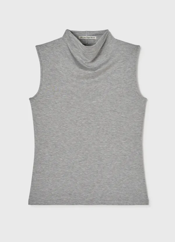 Cowl Neck Sleeveless / Gray