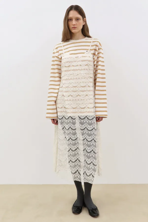 Lace Layered Dress (Ivory)