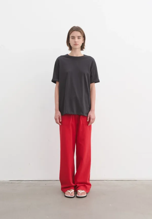 Plain relax t-shirt (charcoal)