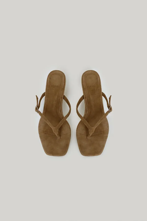 Ines Suede Mules Heel