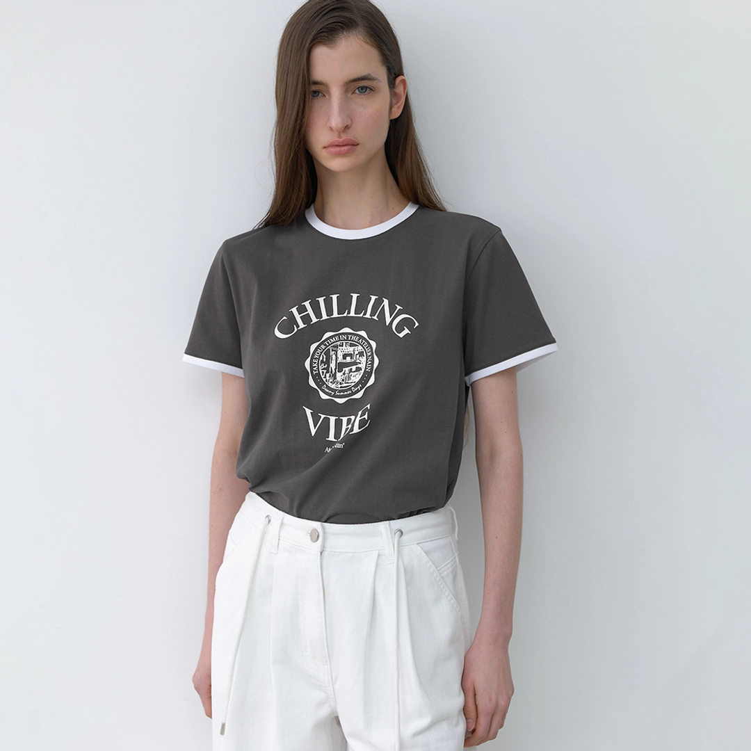 아뜰리에 나인 (T-7042)TWO-TONE VIBE TEE 상품 이미지 2