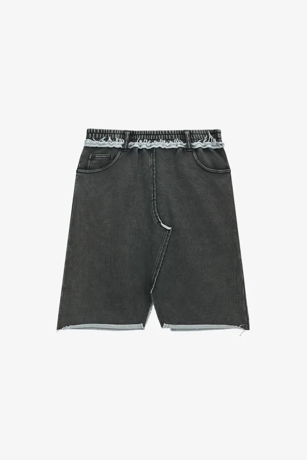 컷아웃 스웨트 스커트 CHARCOAL