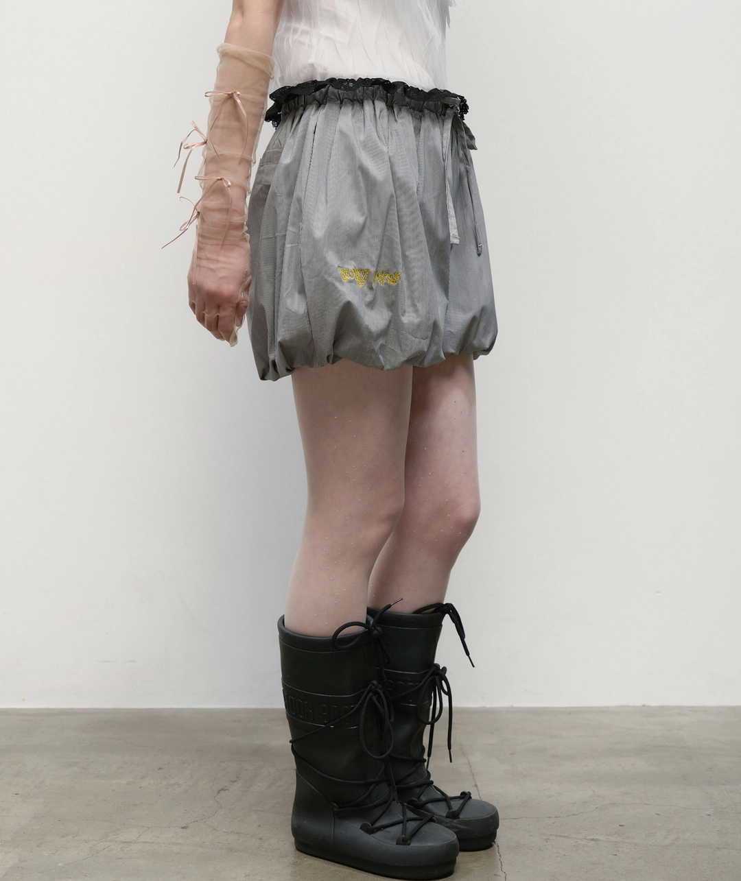 타입서비스 Lace Trim Balloon Shorts [Black] 상품 이미지 2