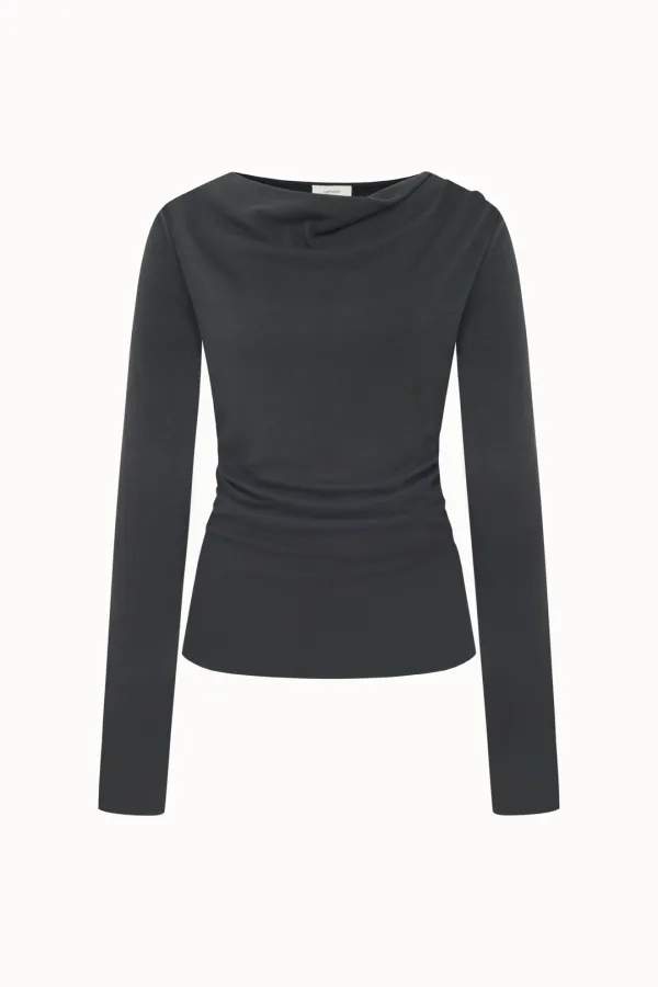 [6차 리오더]Drape Neck Wool T-shirt[LMBEAUTT605]-4color