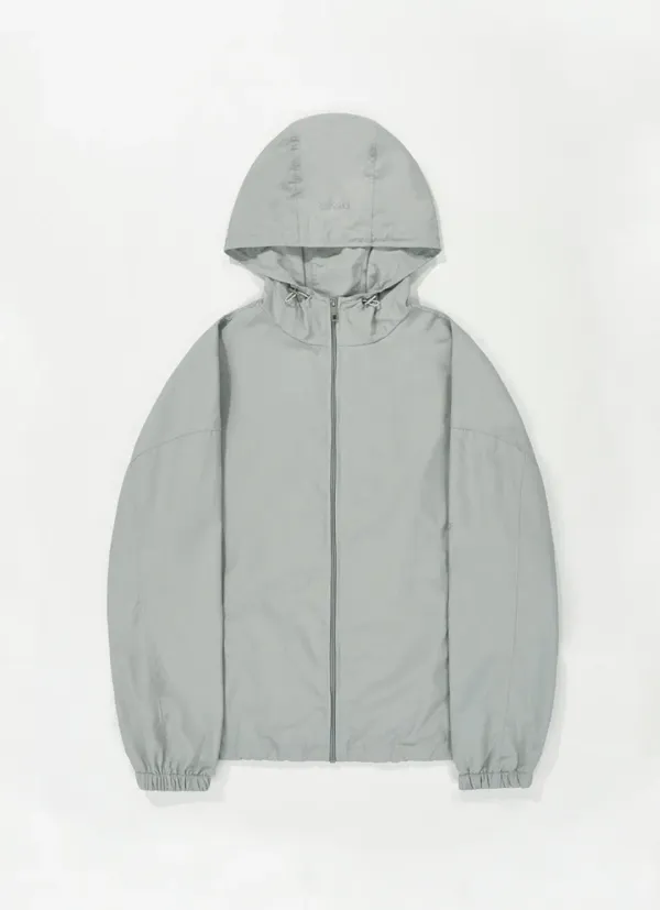 Logo Nylon Wind Jumper (Light grey)