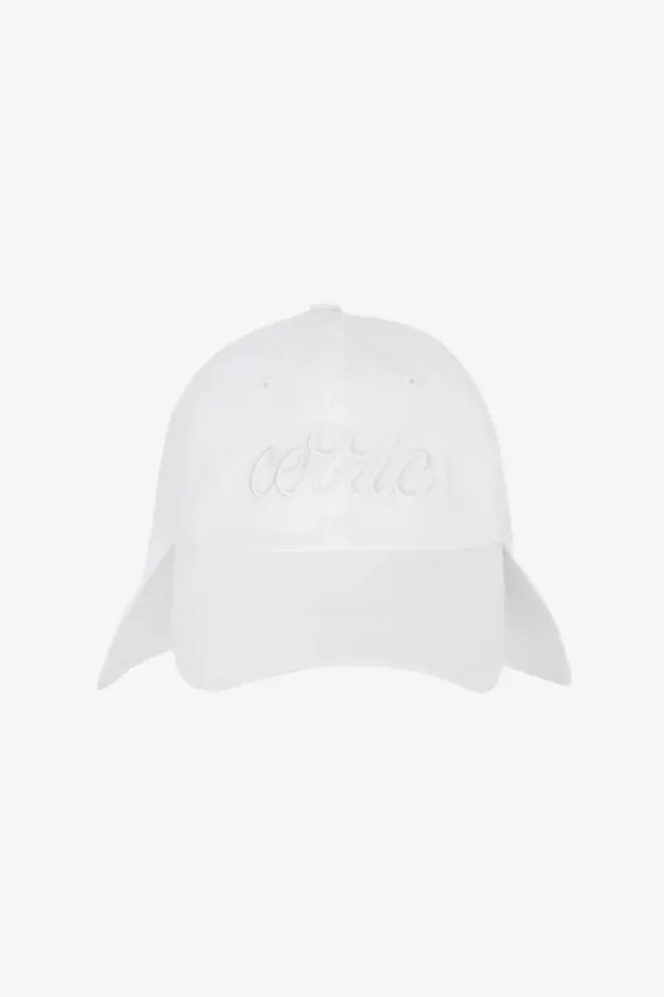 Emboss Logo Earflap Cap _ White