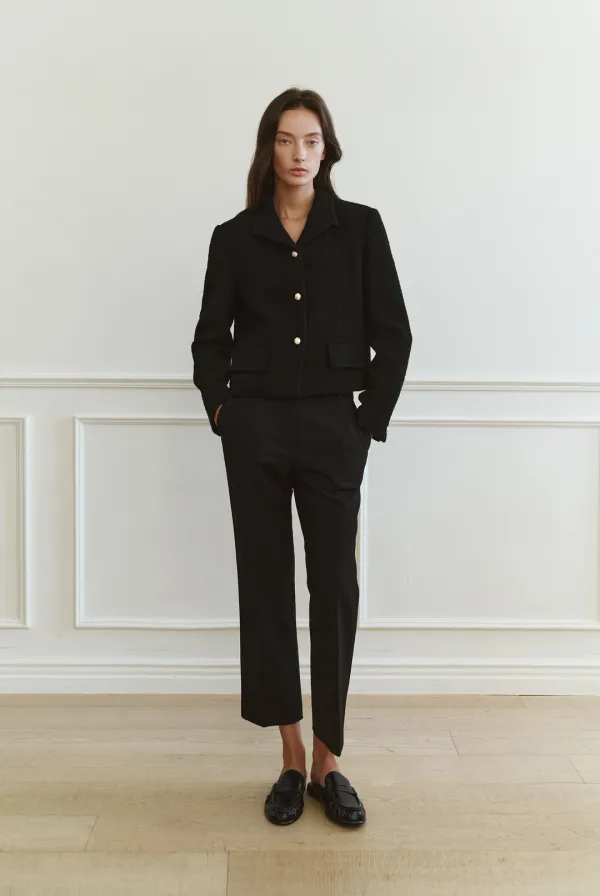 Margot Tweed Jacket (Black)