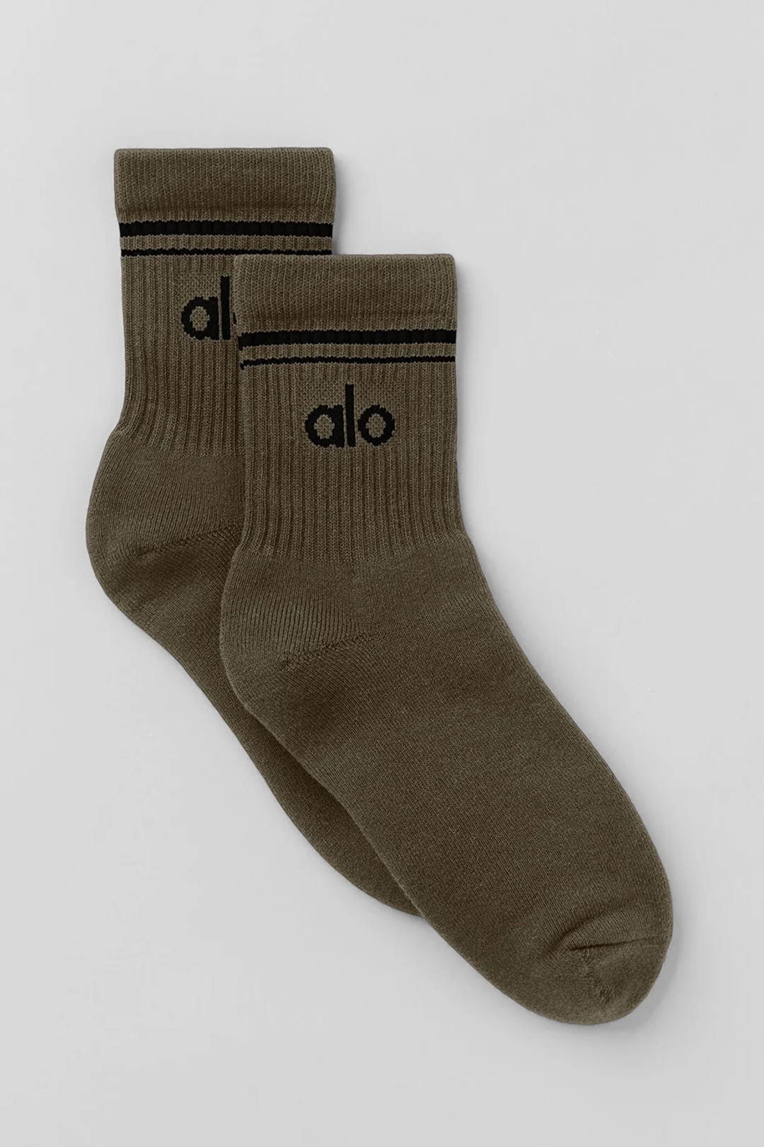 알로요가 Unisex Half-Crew Throwback Sock - Olive Tree/Black 상품 이미지 1