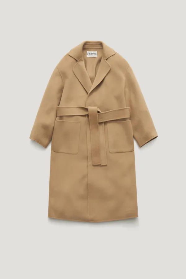 FLOAT WOOL HANDMADE ROBE COAT_CAMEL / ₩459,000