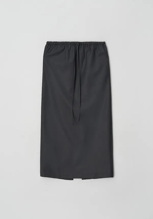 Banding maxi skirt (Charcoal)