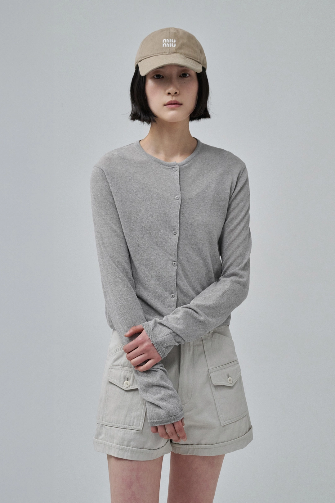 세이지먼트 HERAE HEMP ROUND-NECK CARDIGAN_GRAY 상품 이미지 2
