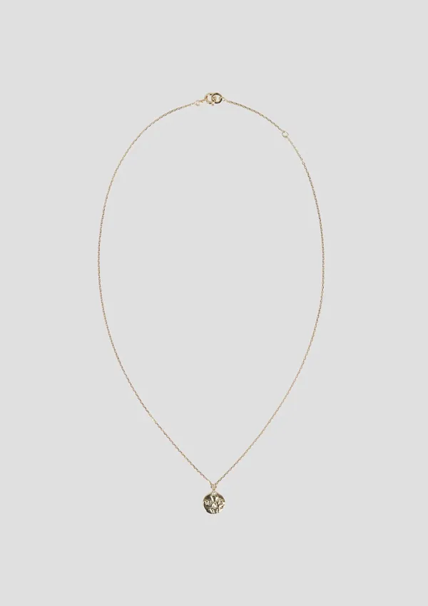 Small round pendant necklace Gold