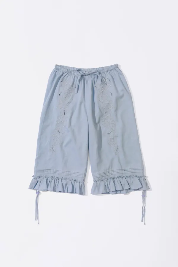 Cottage Cotton Capri Pants Sky Blue