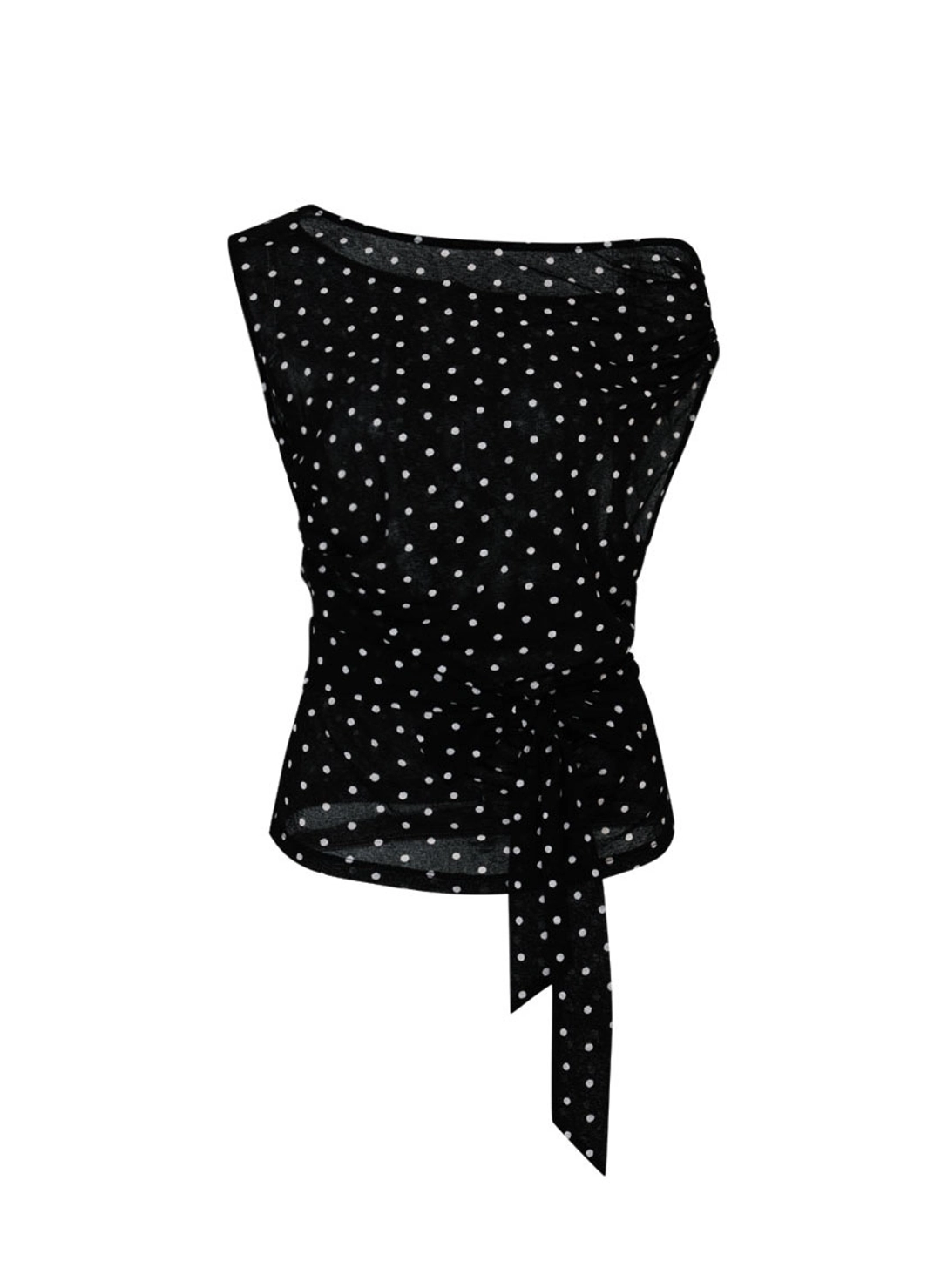 루루서울 [4차] Dot Off Shoulder Top (Black) 상품 이미지 3