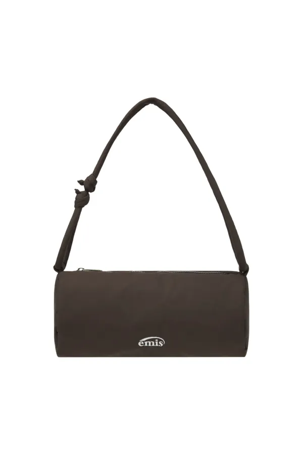 PUFFER BARREL BAG-BROWN