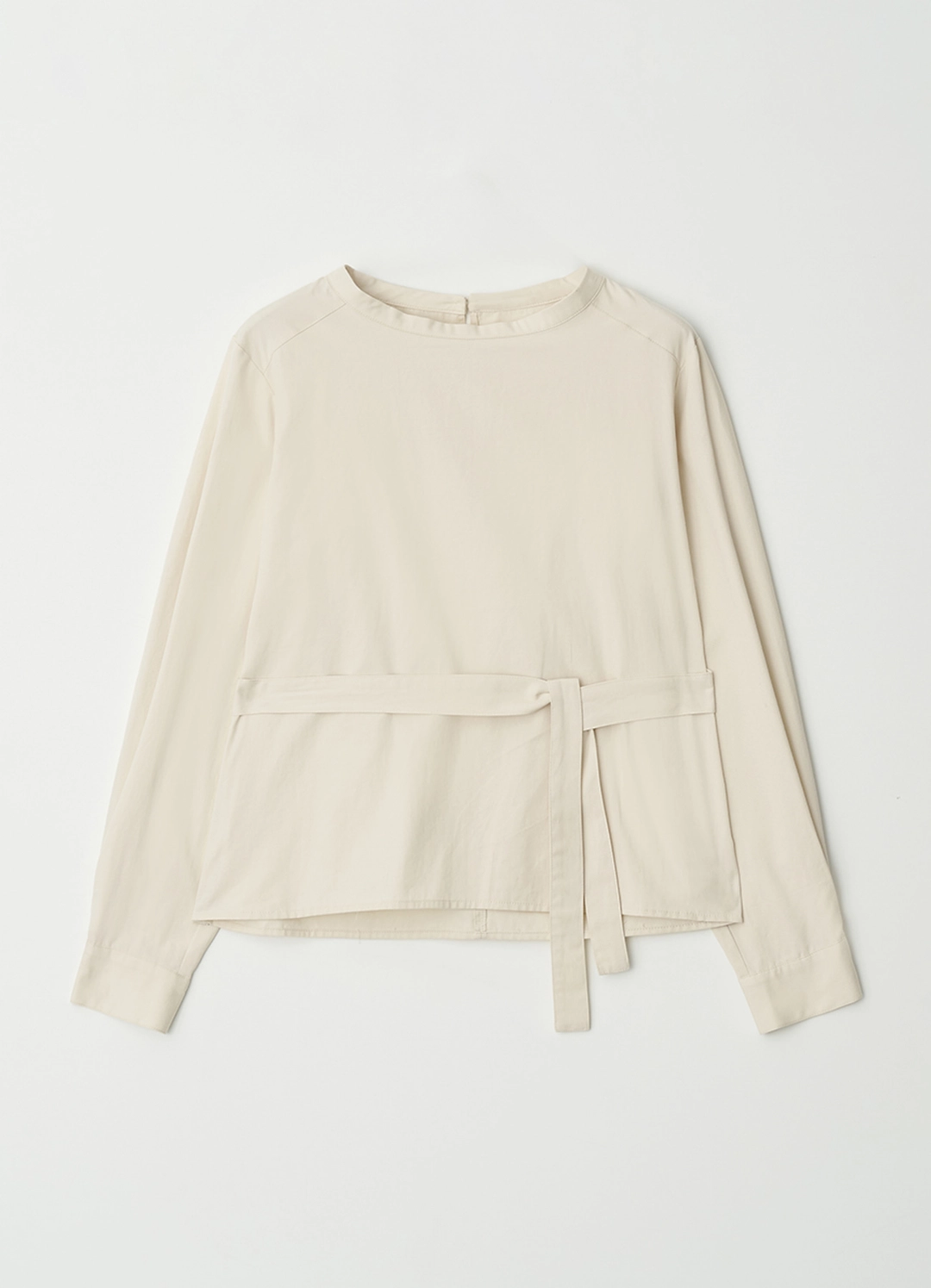 스텝어라운드 Balloon sleeves belt blouse_IVORY 상품 이미지 3