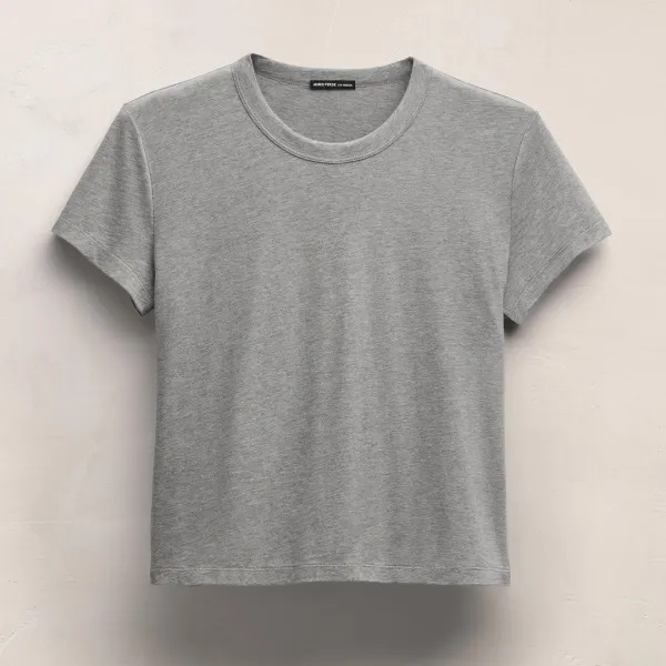Brushed Elevated Jersey Short Sleeve Tee - Heather Grey