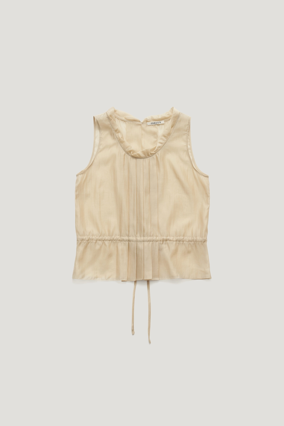 파르벵 CECILA SHEER PIN-TUCK BLOUSE_YELLOW BEIGE / ₩144,000 - FARVEN 상품 이미지 1