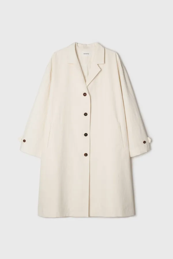 Double Collar Trench Coat (Ivory)