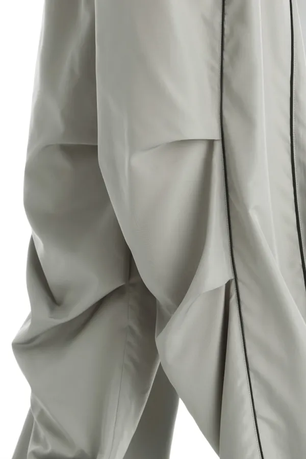 Contrast Piping Set-Up Track Pants [ Gray ]