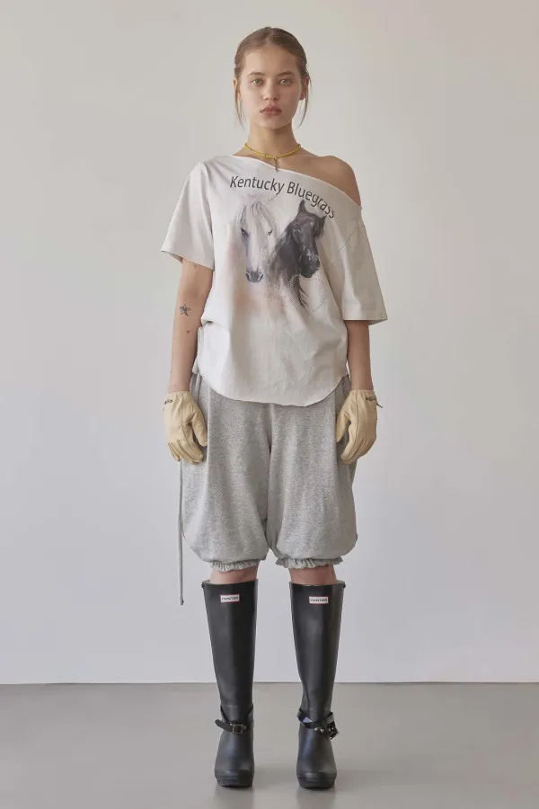 Sheriff Cut Out Tee Dirty White