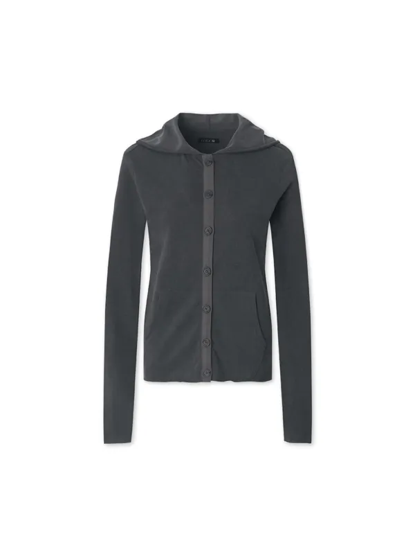 ✲2ND CODA HOOD CARDIGAN CHARCOAL