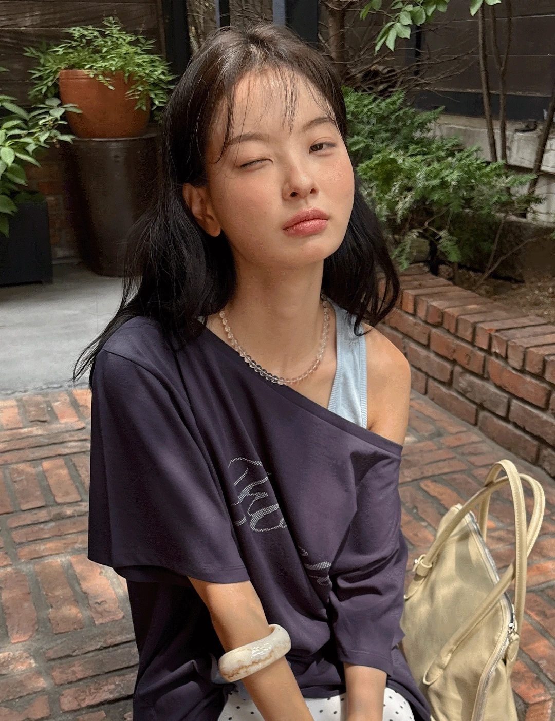 에뜨리브 Clear Glass Necklace 상품 이미지 2