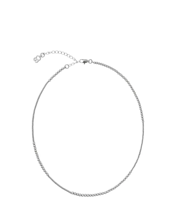 Ball Chain Mix Necklace · 볼 체인 믹스 넥클리스 / 실버