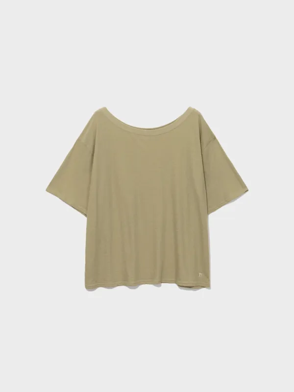 Lc Off-Shoulder Tee_Sage Green