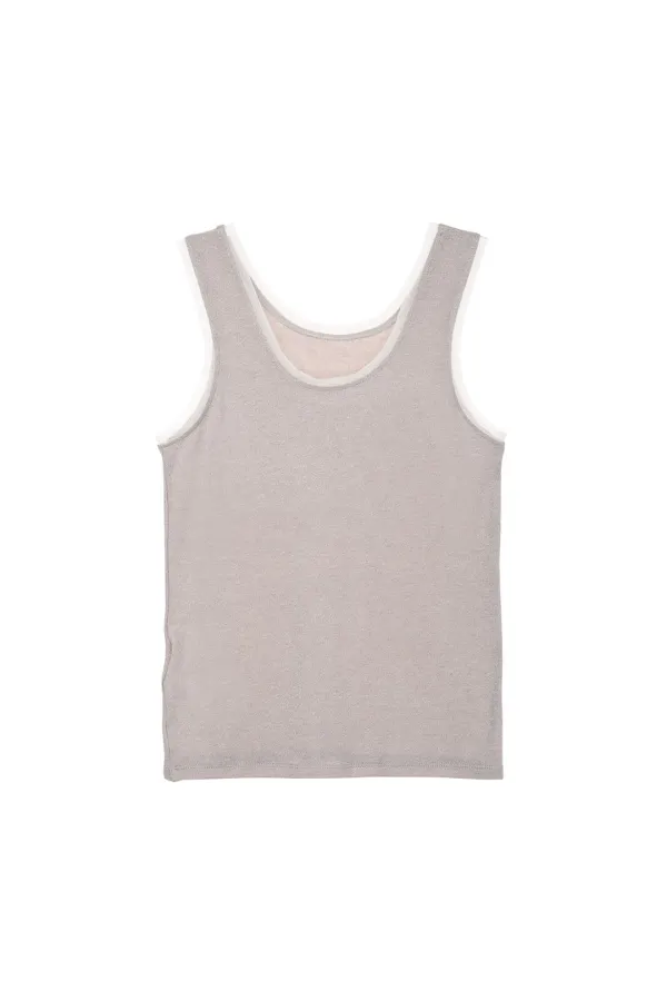 Fine Ribbed Top, Stone
