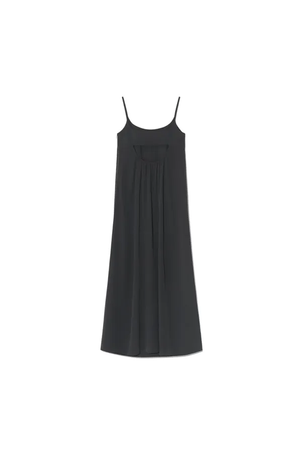 BACK SHIRRING LONG DRESS [BLACK] - LE17SEPTEMBRE