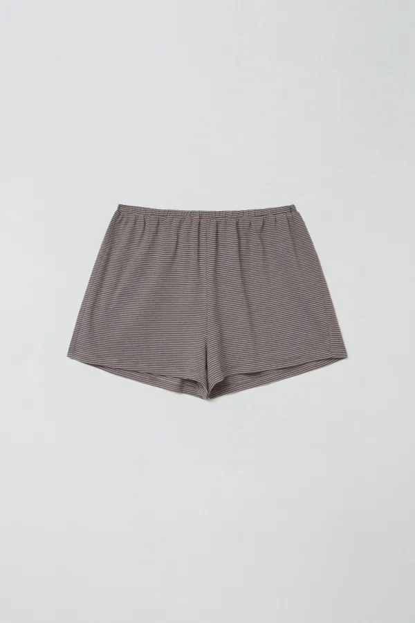 [1차 리오더] STRIPE TRUNK SHORTS_BROWN