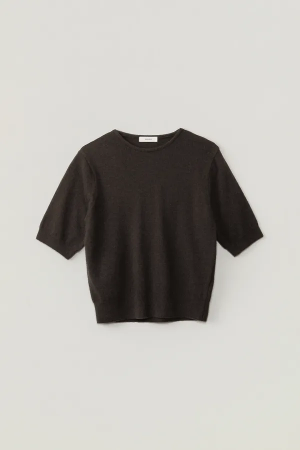 BRENDA ROUND HALF KNIT_BROWN