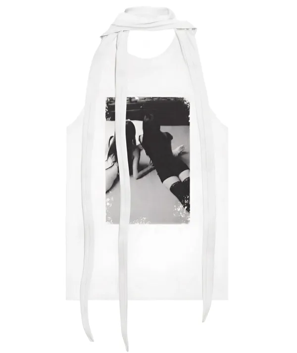 Muffler dress (White)