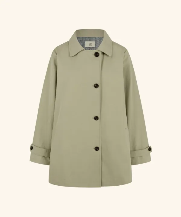 Dining Half Trench Coat ( Olive )