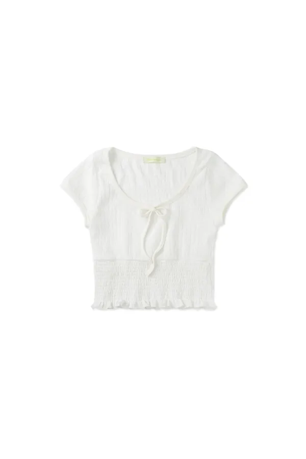 Kiro ribbon smoke top_ivory