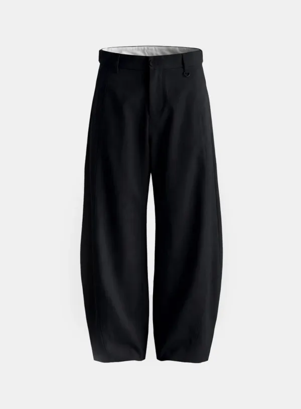 [w-pts26-040] 711 Spina Curved Fit Slacks - Black