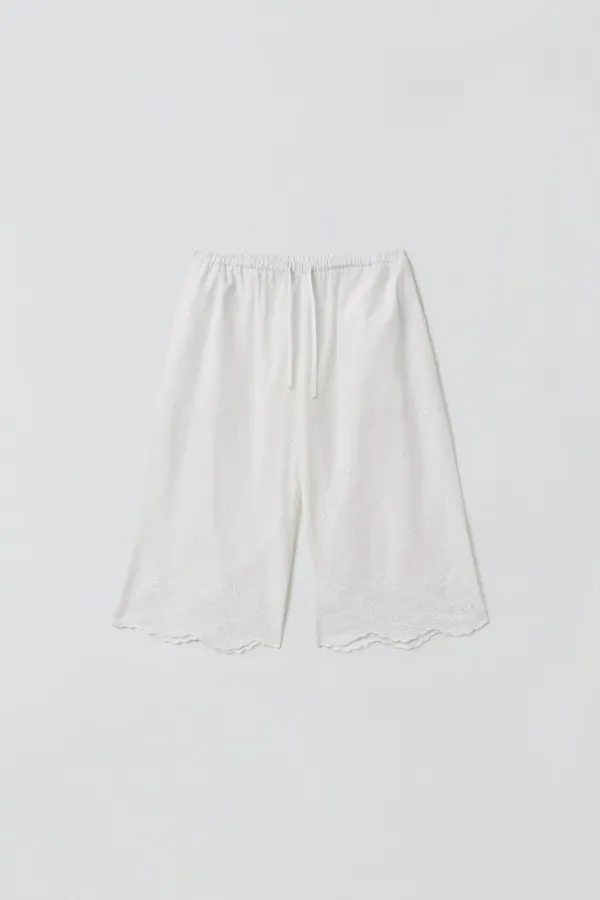 LACE COTTON PANTS_WHITE