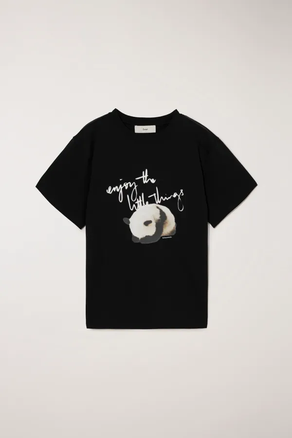 UNISEX PANDA T-SHIRT BLACK