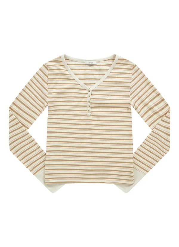VATICAN STRIPE TEE / BEIGE
