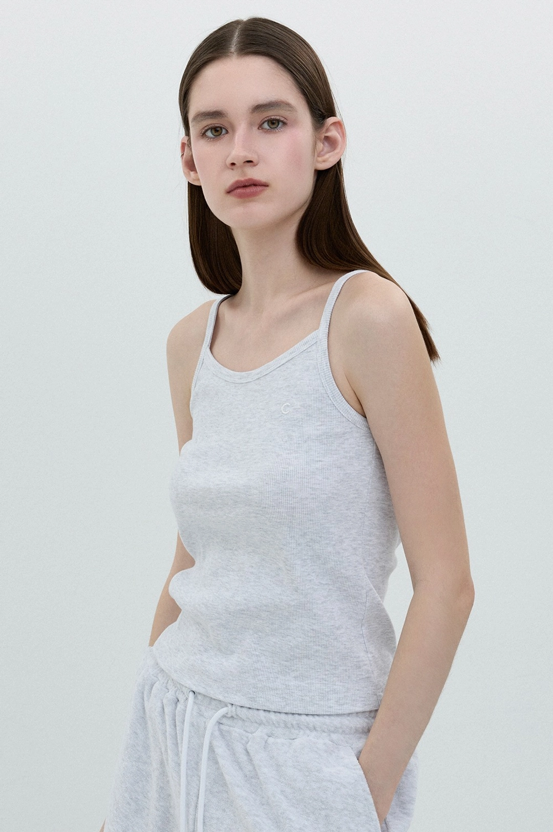 클로브 [25SS clove] Logo Tank Top (Light Grey) 상품 이미지 2
