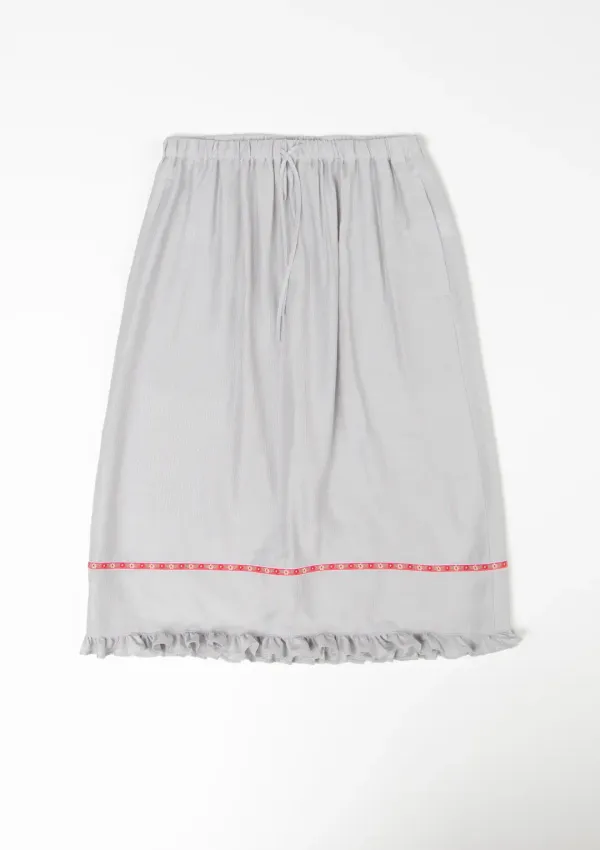 Mused Lucky frill skirt - Grey Stripe