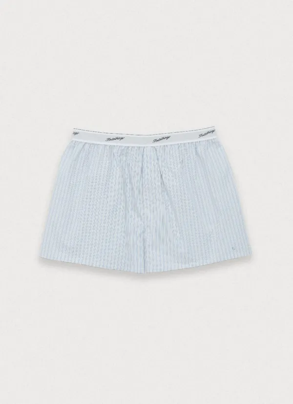 Terrace logo banding shorts - ivory/blue