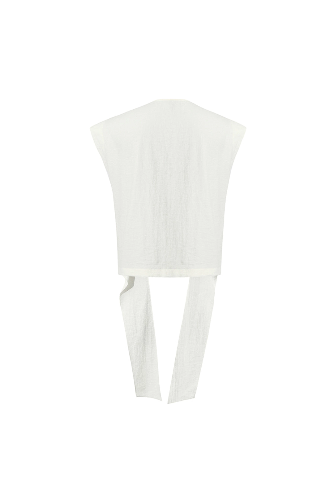 르917 26 CRINKLED SLEEVELESS FLUID BLOUSE [IVORY][예약배송 07/21] 상품 이미지 2