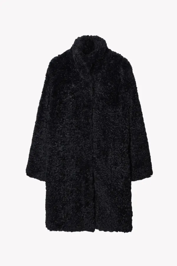 Rona Plush Shearing Coat (Deep Navy)