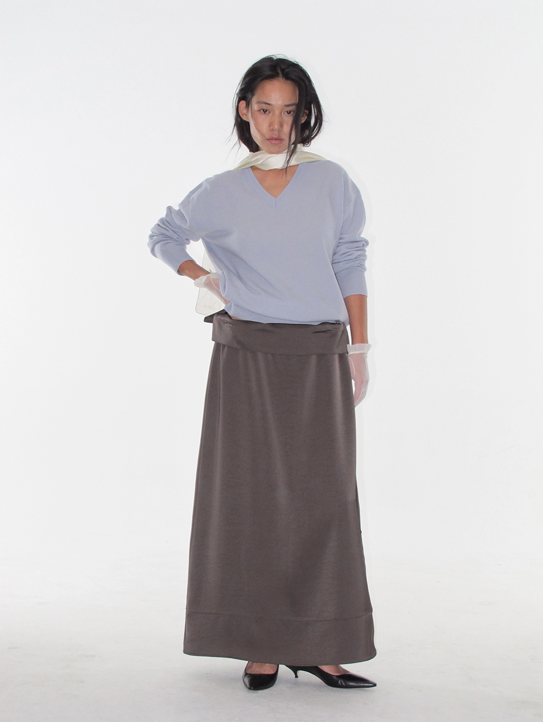 쏘딩키브레드 Toasty Powder Blue V-neck Knit 상품 이미지 1