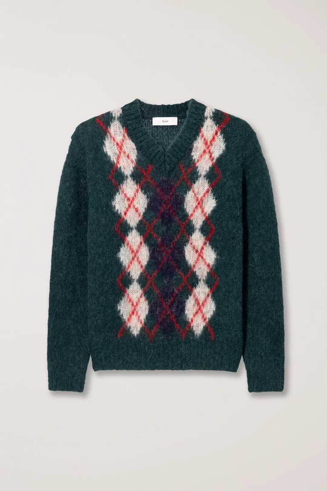던스트 UNISEX BABY ALPACA ARGYLE SWEATER FOREST GREEN 상품 이미지 1